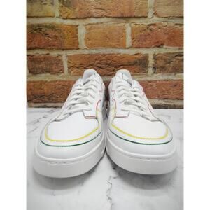 Adidas Supercourt FX9058 Cloud White Sneakers Men’s 11.5 Red Yellow Green Trim